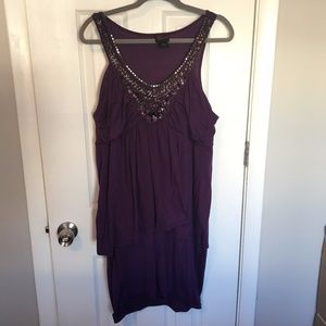 Torrid Purple Beaded Neckline Cocktail Dress